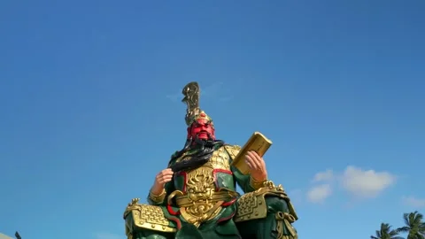 Guan Yu Statue in Koh Samui - Thailand 4K 库存影片 243887665