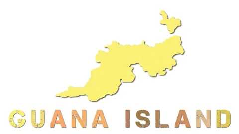 Guana Island map with paper regions. Ani... | Stock Video | Pond5