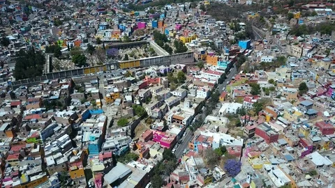 Guanajuato, Mexico - Aerial over mausoleum, 4K Stock Footage