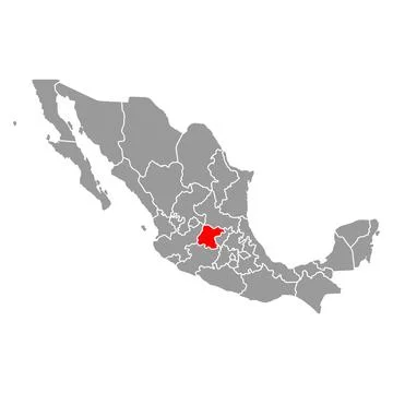 Guanajuato of Mexico map shape, travel web concept icon vector illustration Stock Illustration