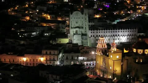 Guanajuato by night Stock Footage 10448677