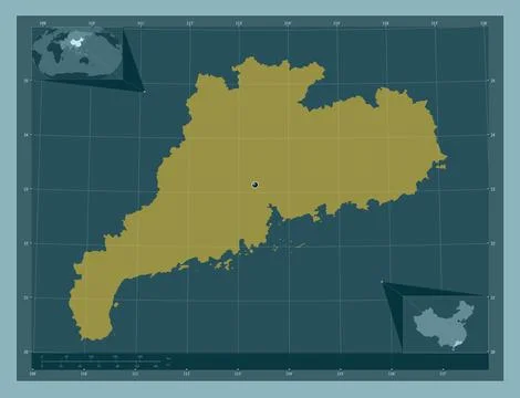 Guangdong, China. Solid color shape Stock Illustration