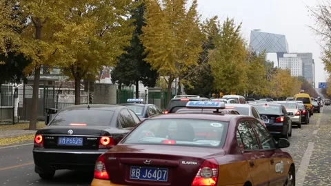 Guanghua Lu in Beijing Stock Footage 203179824