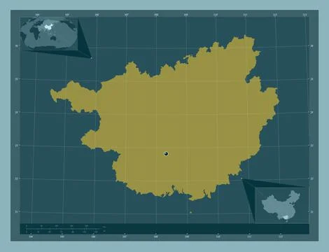 Guangxi, China. Solid color shape Illustrazione stock