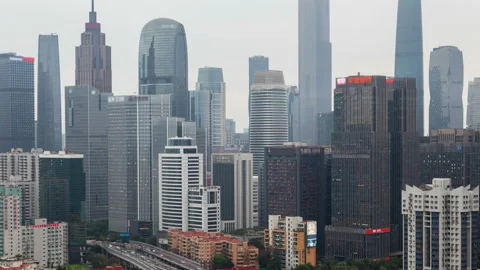 Guangzhou cityscape China Stock Footage 121877902
