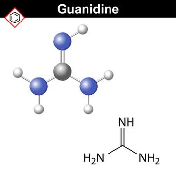 Guanidine molecule Stock Illustration