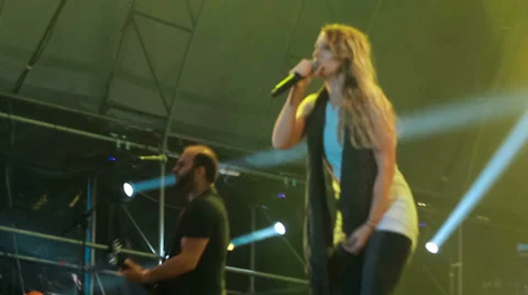 Guano Apes live performance at the rock festival The Best City.UA Stock Footage 31751756
