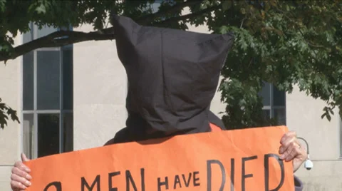 Guantanamo Bay Protest Stock Footage 31978627