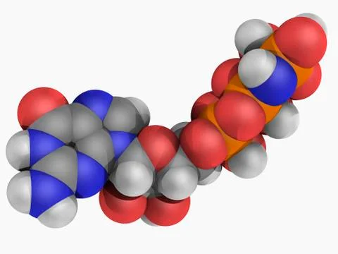 Guanylil imidodiphosphate molecule Stock Illustration