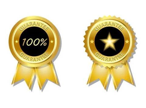 Guarantee badge emboss Stock Illustration