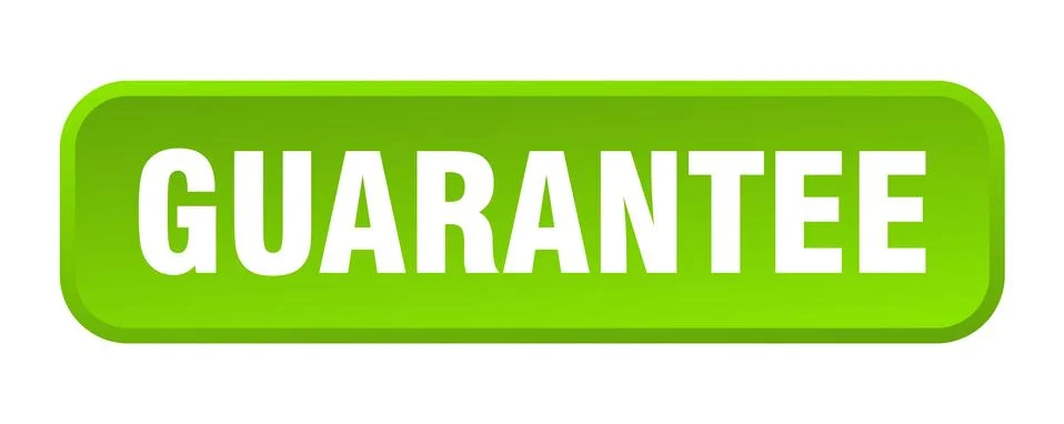 Guarantee button. guarantee square 3d push button Illustrazione stock