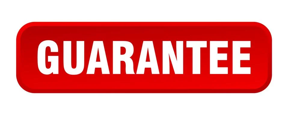 Guarantee button. guarantee square 3d push button Stock Illustration