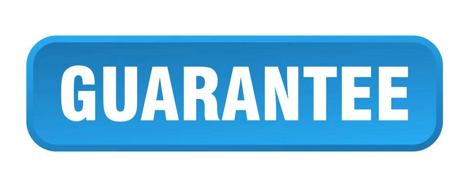 Guarantee button. guarantee square 3d push button Stock Illustration
