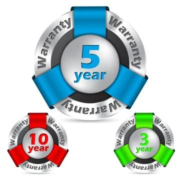 Guarantee insignia set of 3 Stock Illustration