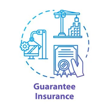 Guarantee insurance concept icon. Documental agreement. Safety coverage for Stock Illustration