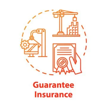 Guarantee insurance concept icon. Secure financial plan. Safety coverage for Stock Illustration