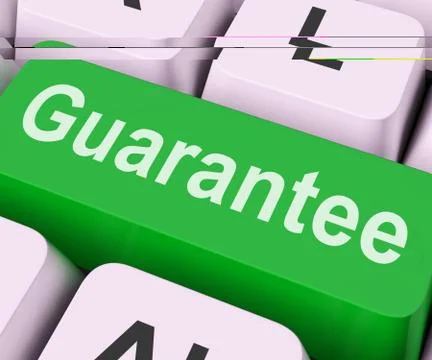 Guarantee key means secure or assure. Stock Illustration