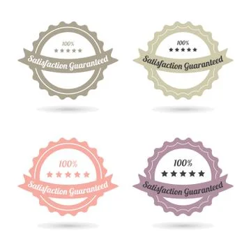 Guarantee labels with retro design Stock Illustration