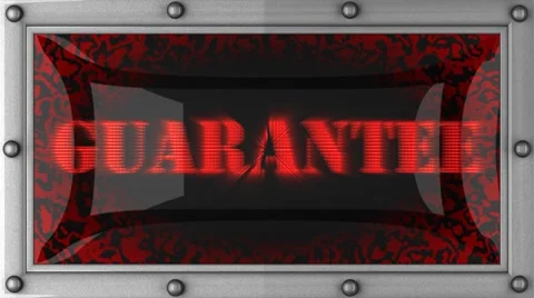 Guarantee on led 库存影片 8761355