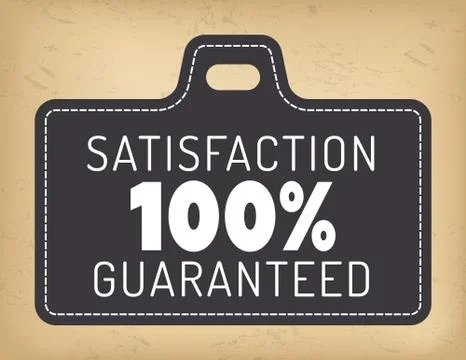 Guarantee Logotype 100 Percent Satisfaction Vector Stock Illustration