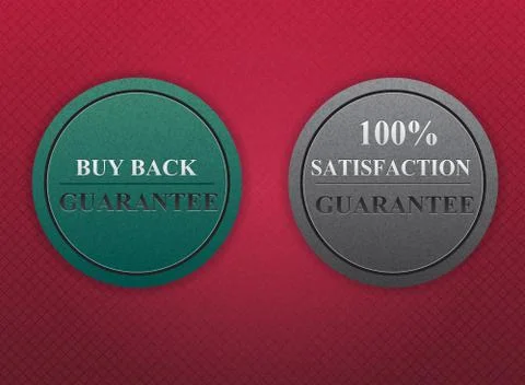 Guarantee with pattern Stock Illustration