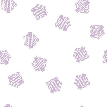 Guarantee quality glyph seamless pattern 스톡 일러스트