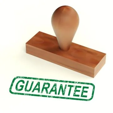 Guarantee rubber stamp shows quality pledge Stock Illustration