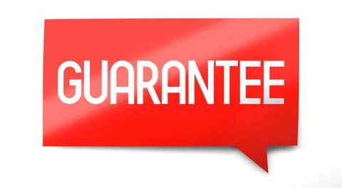 Guarantee - speach bubble - 3D illustration Stock Illustration
