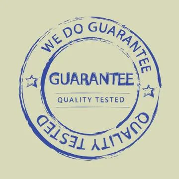 Guarantee stamp. Illustrated vector isolated Stock Illustration