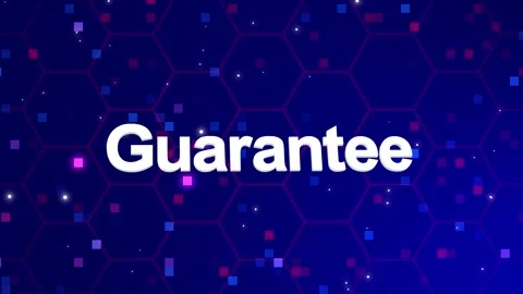 Guarantee text animation with background Stock Footage 260209708