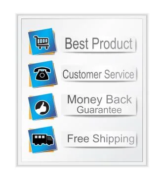Guarantee web shopping banner Stock Illustration
