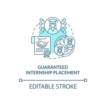 Guaranteed internship placement concept icon Stock Illustration