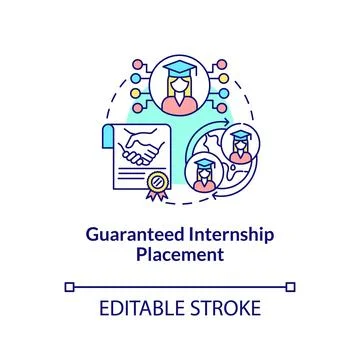 Guaranteed internship placement concept icon Stock Illustration