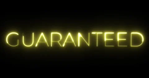 Guaranteed neon text animation Stock Footage 287405177