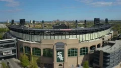 Fixed Establishing Shot of White Sox Sta, Stock Video