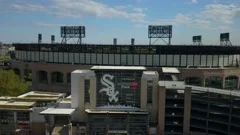 Fixed Aerial View of White Sox Stadium, , Stock Video