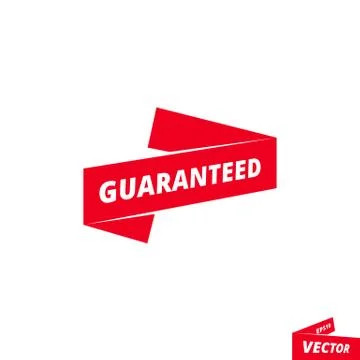 Guaranteed ribbon banner - vector template for web, print, presentation Stock Illustration