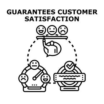 Guaranteeing customer satisfaction with service quality evaluation Stock Illustration