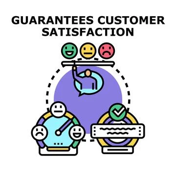 Guaranteeing customer satisfaction with service quality evaluation Stock Illustration