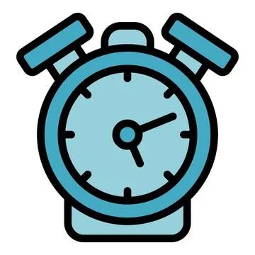 Guard alarm clock icon vector flat Stockillustratie