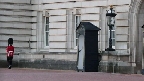 A guard at Buckingham Palace Video stock 284672105