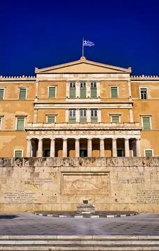 Guard change at Syntagma Square, Hellenic Parliament Stock-Fotos