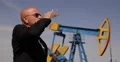 Guard Company Security Staff Employee Drink Water Watching Close Oil Pump Area 4k or 4k+ Resolution