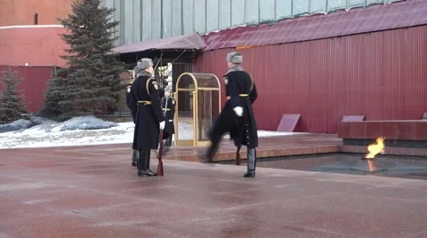 Guard of honor on Red Square Stock Footage 46727941