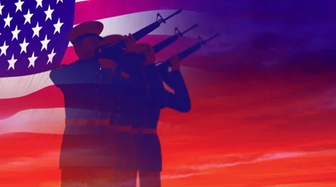 Guard of honour salute Stock Footage 7727854
