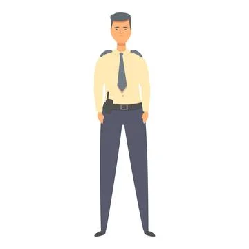 Guard icon cartoon vector. Security man Stock Illustration