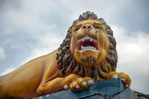 Guard lion statue Stock Photos
