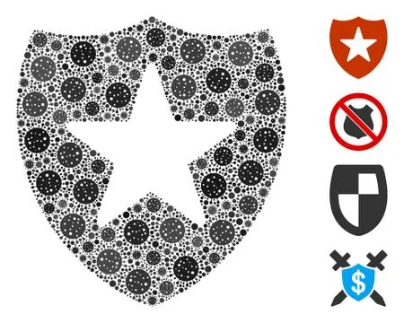 Guard Mosaic of CoronaVirus Elements Illustrazione stock