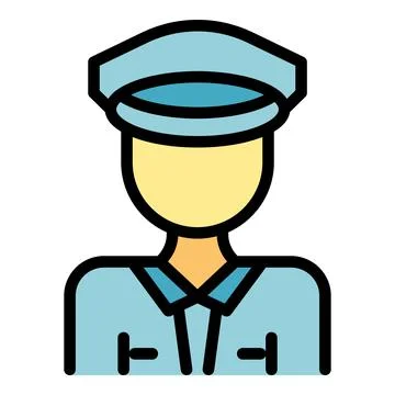 Guard officer icon vector flat イラスト素材
