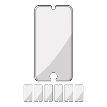 Guard phone screen protector cartoon vector graphic 库存插图